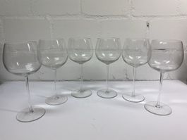 6 Weinglaesser Kristallglas Marke Unbekannt guter Zustand
