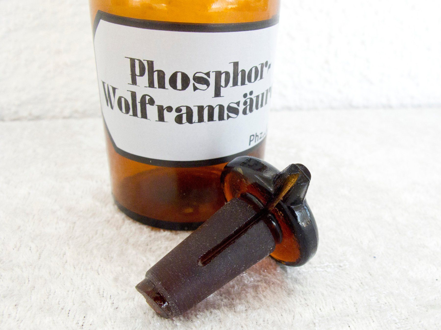 Accessori da laboratorio: APOTHEKER FLASCHE PHOSPHOR WOLFRAMSÄURE Vintage 1910 – Usato da Blauen venduto da wosonst 3