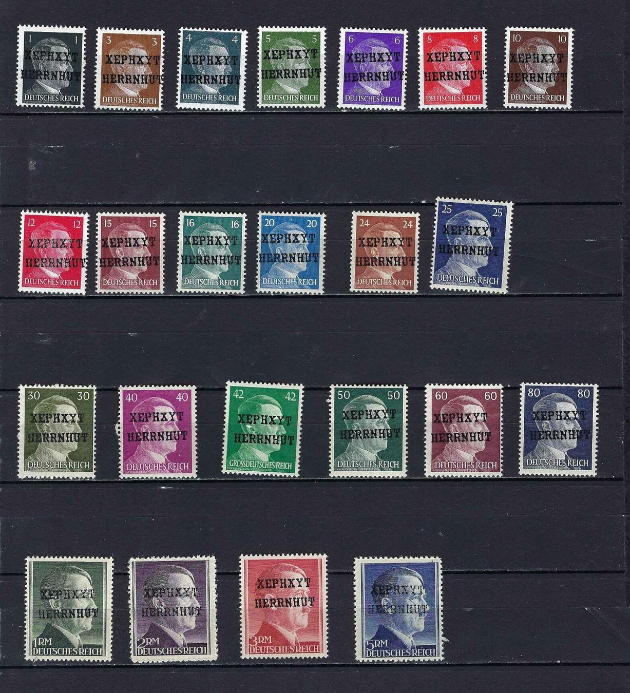 Tutti i francobolli: Lokalausgabe Herrnhut 1 - 23 ** – Nuovo e nell'imballaggio originale da Altstätten SG venduto da euro010