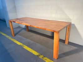 Neue Restaurierte, Nussbaum Massiv Tisch, 220 X 90 cm