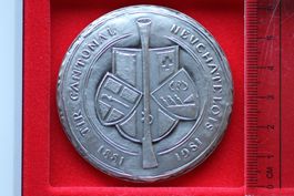 TIR CANTONAL NEUCHÂTELOIS 1881-1981 - Méd. Br. Argenté - RRR