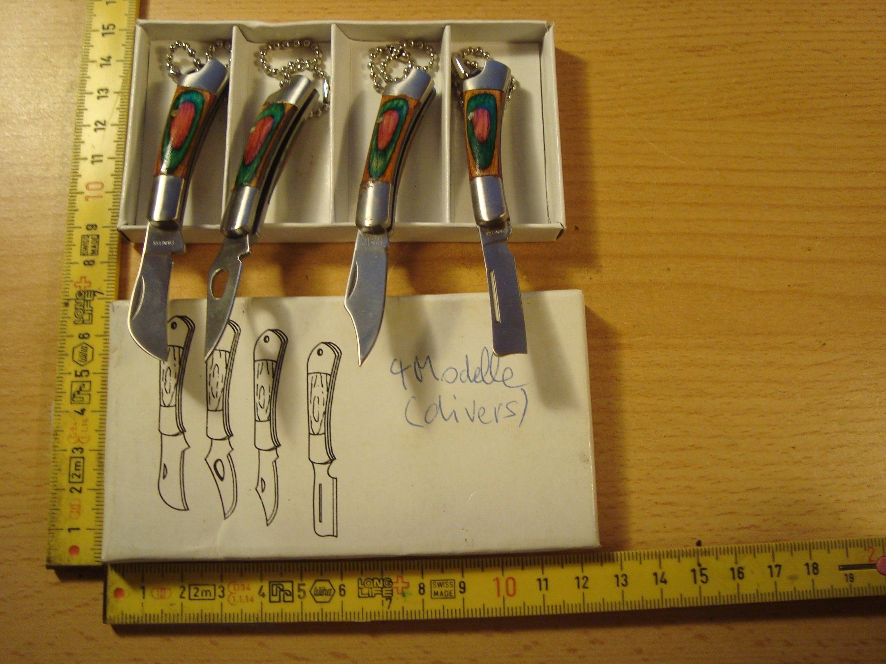 Coltelli tascabile: 4 Miniklappmesser – Usato da Vordemwald venduto da tinumesser