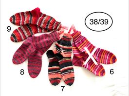 handgestrickte Wollsocken, 38/39