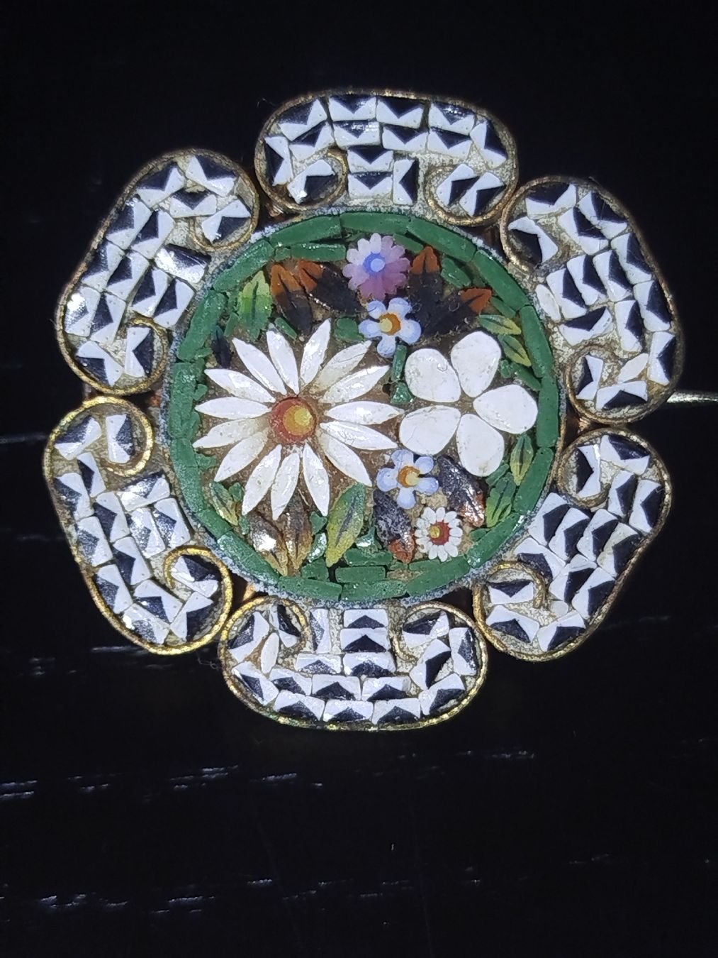 Murano Spille & Fermagli: Antike Micromosaik Brosche – Usato da Rupperswil venduto da Annet.Dann888 3