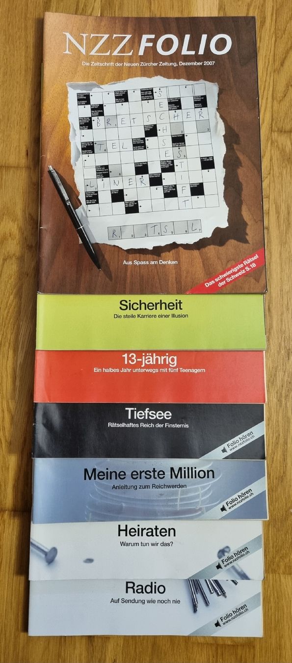 Zeitschriften & Magazine: 7 Stk. NZZ Folio Magazin 2007 – Gebraucht aus Sutz von Rawypp 1