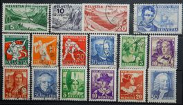 Schweiz Kat. PJ57-72 */gest. 1931/34