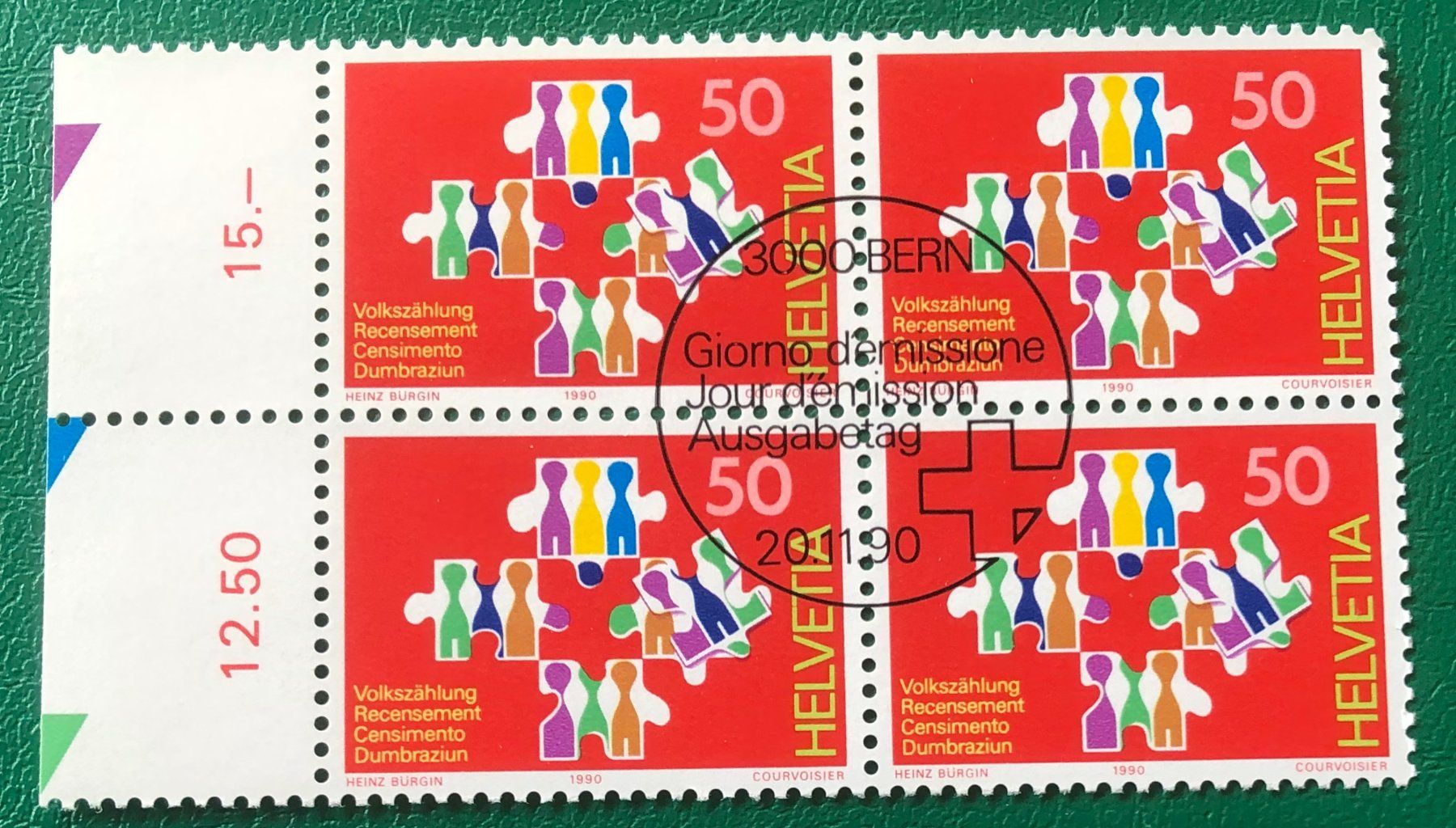 Tous les timbres: 4 er Block Nr. 805 mit ETStempel Bern – D'occasion à Aarau par Billa007