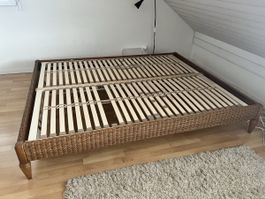 Doppelbett Rattan