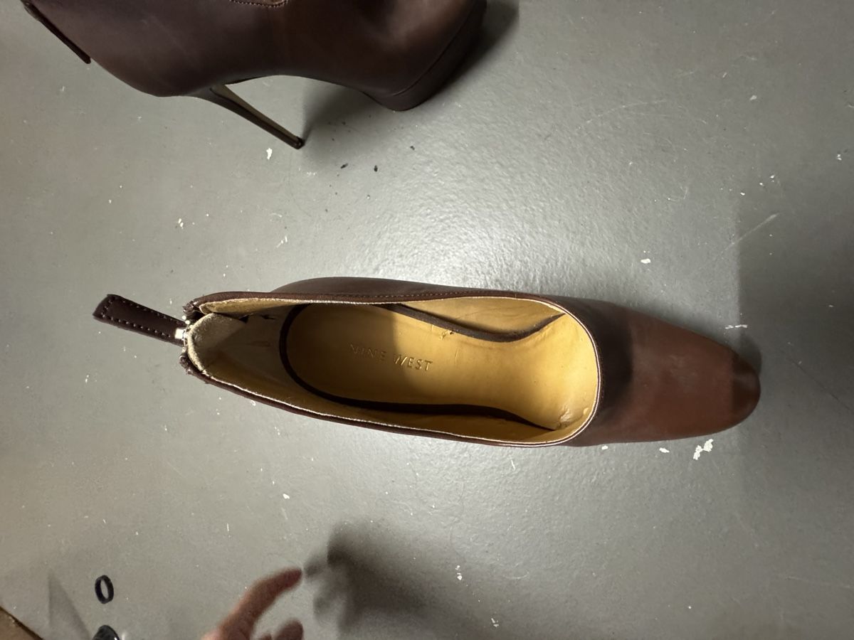 Scarpe da donna: Nine West platform stiletto heels, Brown Leather – Usato da Zürich venduto da alieacelina 1