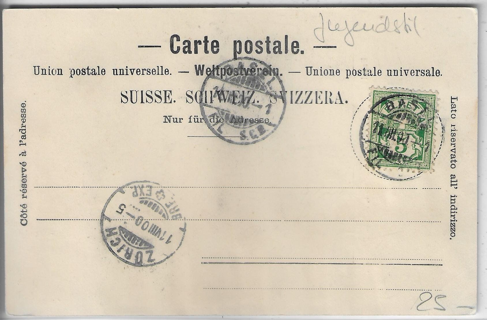 Cartes postales: Basel - St. Jacobs-Denkmal - Litho – Défectueux à Ettingen par Kartenplanet 1