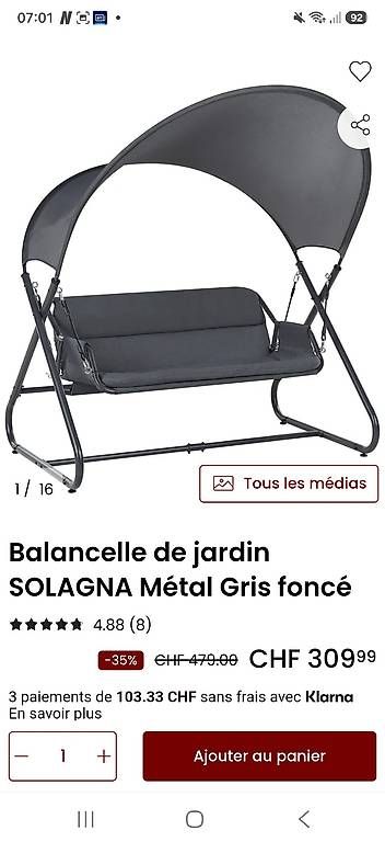Sonstige Gartenschaukeln: Balancelle de jardin – Neu und originalverpackt aus Uvrier von Violyna