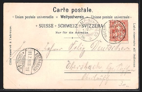 Cartes postales: Litho Wengernalp, Hausansicht mit Bergba – D'occasion à Berlin par bartko-reher 1