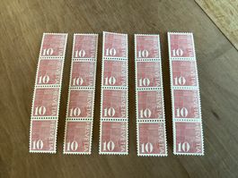 20x Fr. 0.10 Briefmarken postfrisch Ziffermarken 1970