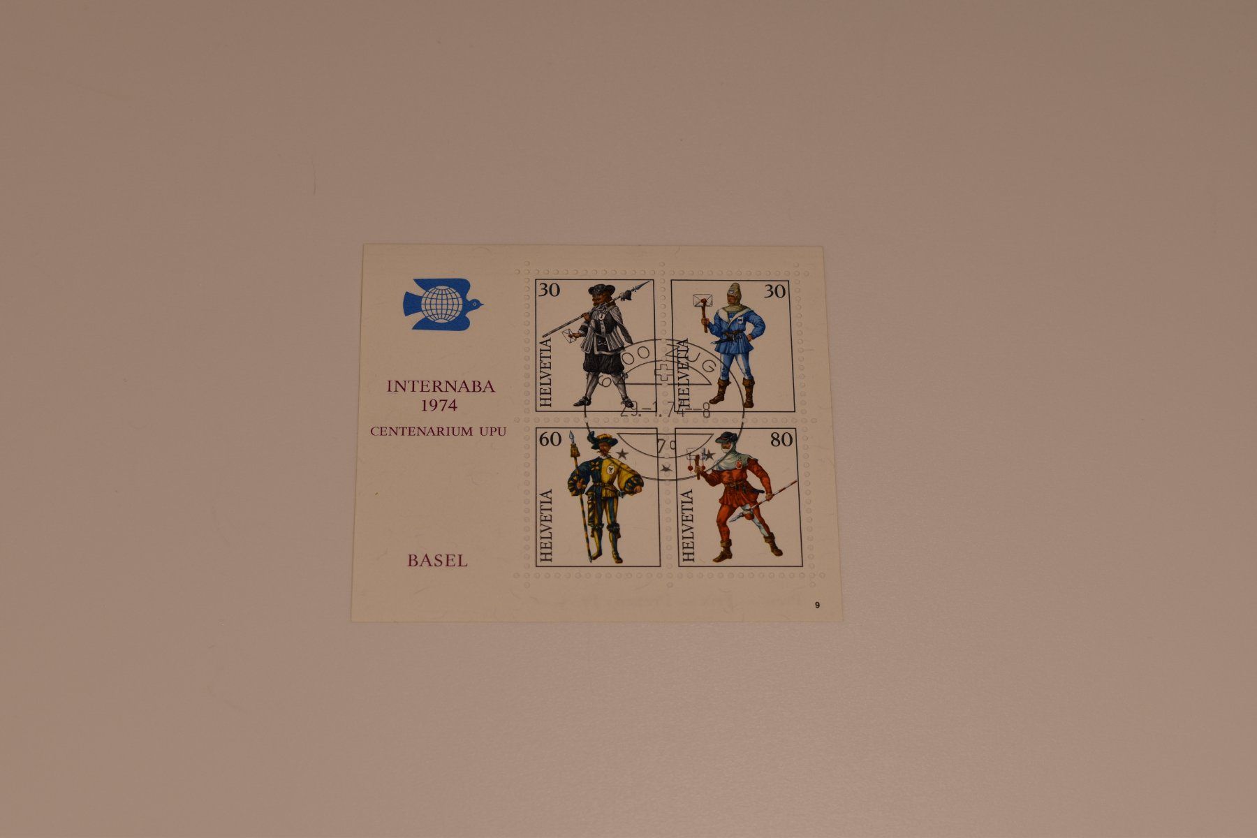 Tutti i francobolli: Schweiz Briefmarken Block INTERNABA 1974 Basel gest. – Usato da Azmoos venduto da greenstone13