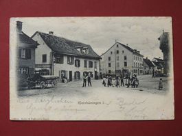 AK Kleinhünigen - Basel,  belebt !