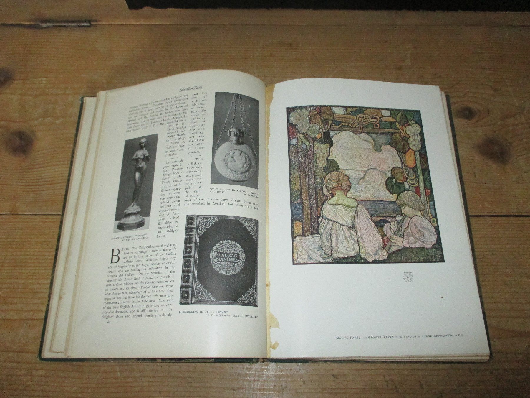 Bücher: Antikes Kunstbuch aus England, 1908 – Defekt aus Flims - Dorf von Stagediver 5