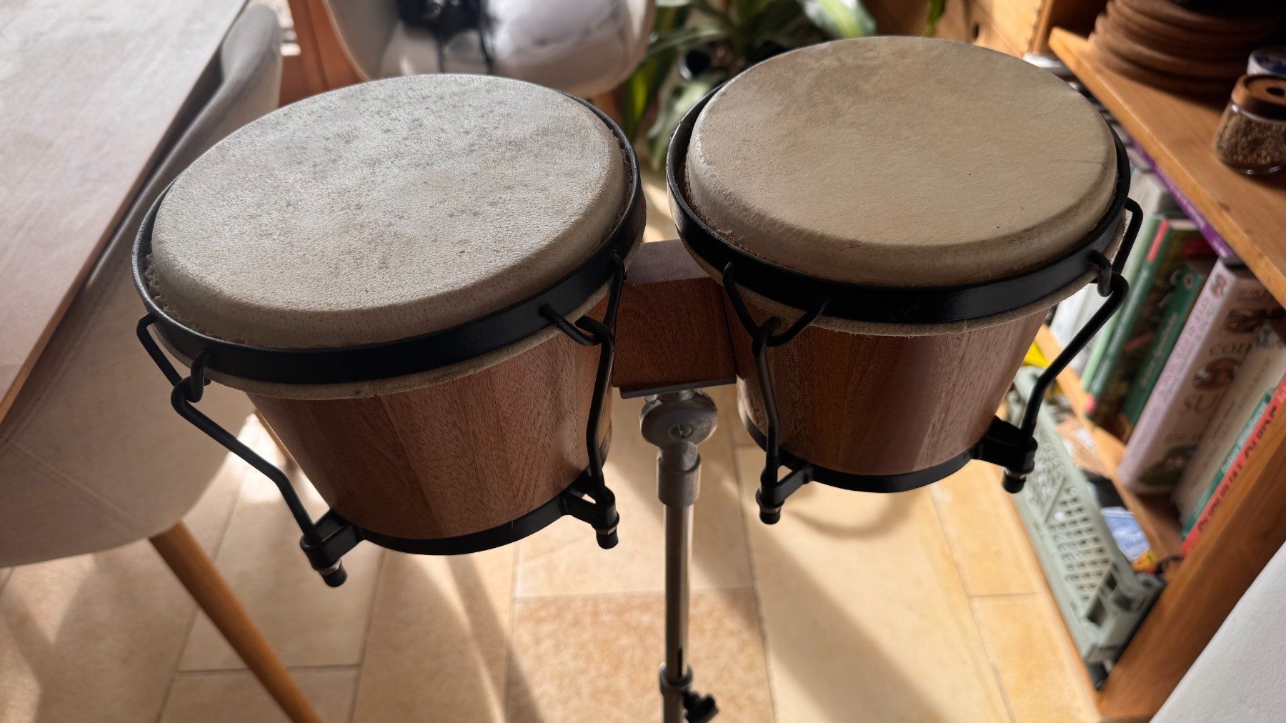 Musikinstrumente: Bongos Holz, inkl. Ständer – Gebraucht aus Bertschikon Gossau von jreutemann