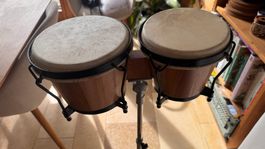Bongos Holz, inkl. Ständer