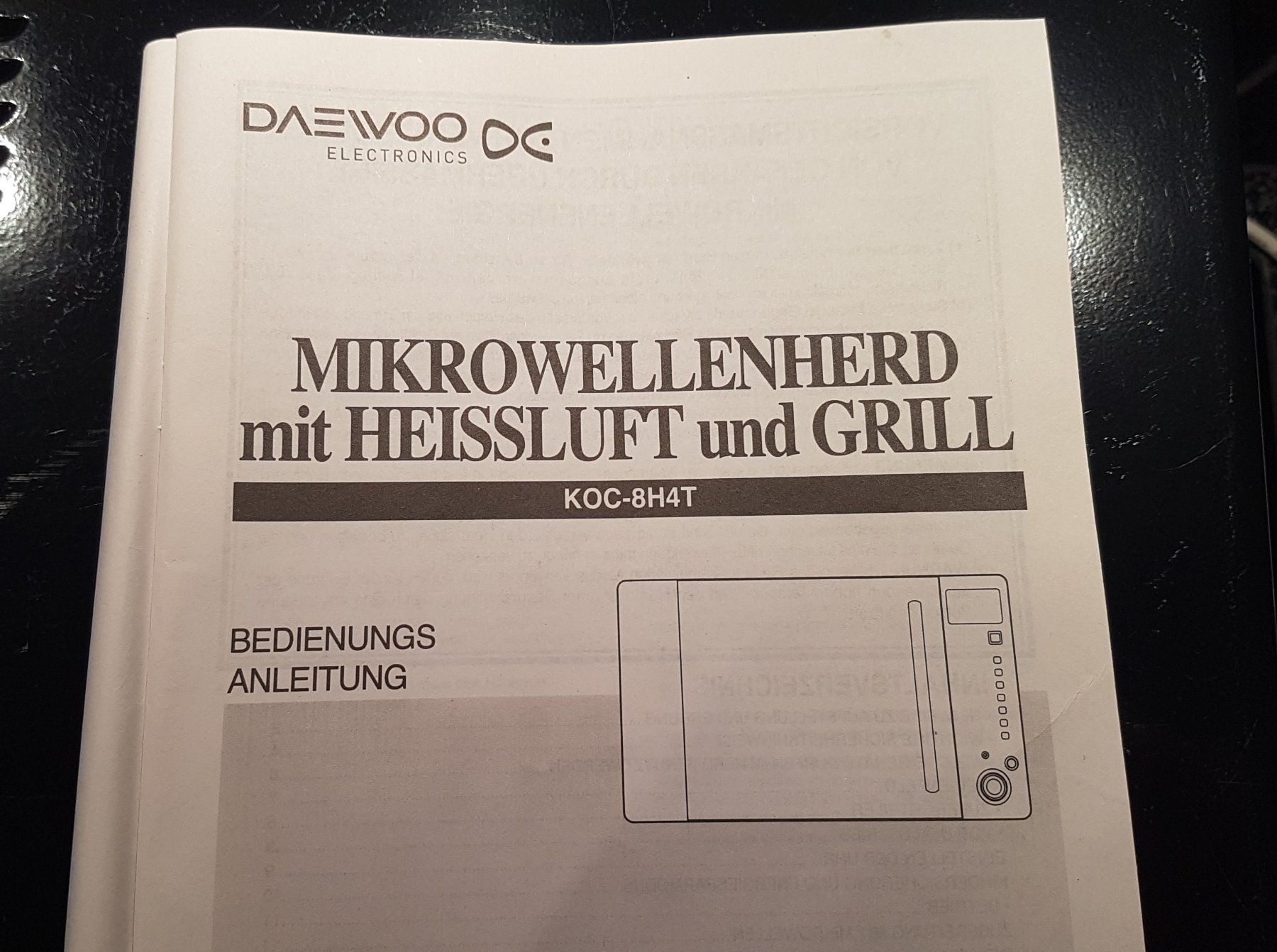 Daewoo Elettrodomestici da cucina: Daewoo Mikrowellenherd mit Heissluft und Grill – Usato da Villnachern venduto da OnkelTom007 7