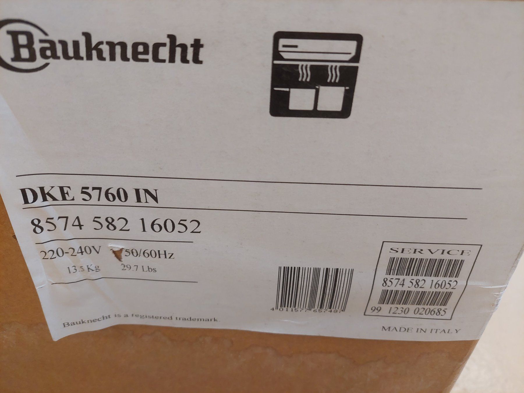 Bauknecht Cappe di aspirazione: Bauknecht DKE 5760IN Dampfabzug – Nuovo (secondo la descrizione) da Lustmühle venduto da ketiro_rothmund 1