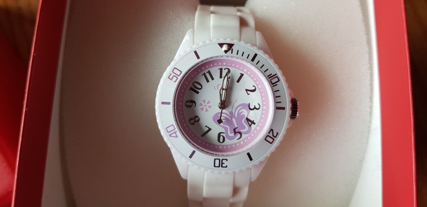 Mädchenuhr S Oliver Kids mit Schmetterling (Neu (gemäss