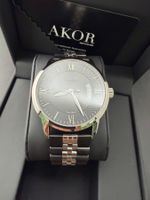 Montre AKOR Automatic Black Crystal Swiss Made New Full Set