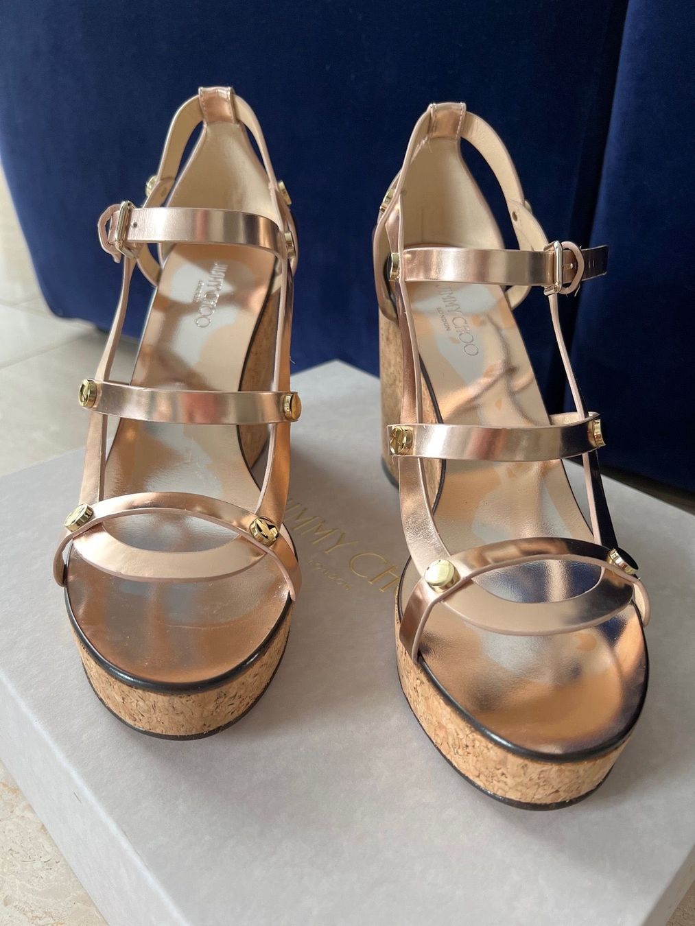 Jimmy Choo Scarpe da donna: Jimmy Choo Nerissa 100 Wedge 40 Roségold – Nuovo (secondo la descrizione) da Dübendorf venduto da mpo_p6vb 4