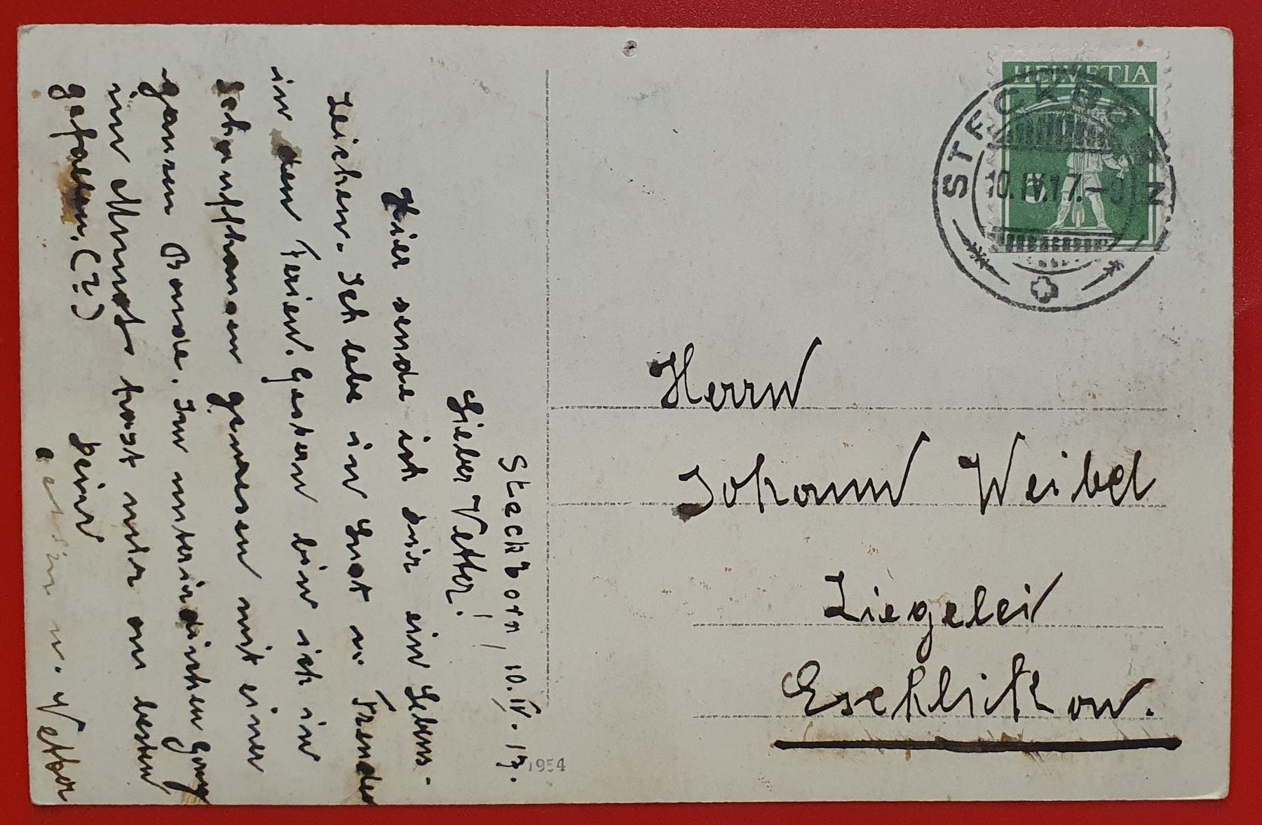 Cartoline postali: Steckborn 1917 – Usato da Kreuzlingen venduto da Rschweiz1 1