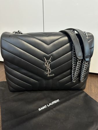 Saint Laurent Loulou Bag, schwarz/silber, Top Zustand!