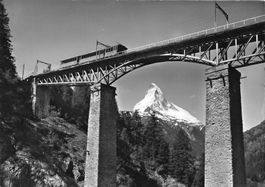 Zermatt VSGornergratbahn Findelnbrücke mit Matterhorn Bahn G