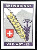 Soldatenmarke 2.WK, Vpf Abt 12, grau, geschn, Wi Vpf 75-2