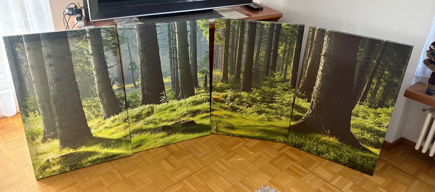 Poster & Bilder: Wandbild Set Wald vierteilig Leinwand – Gebraucht aus Frick von Rukki