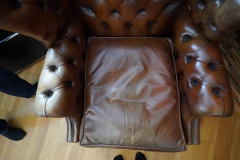 Poltrone: Vintage Chesterfield Ohrensessel – Usato da Cham venduto da gif_l77z 3