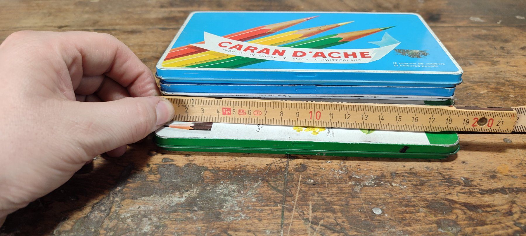 Barattoli: 4 Wunderschöne alte Caran Dache  Farbkasten – Usato da Gelterkinden venduto da MYSTOREFORYOU4460 8