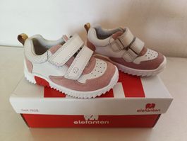 Elefanten Leder-Schuhe Gr 20 Mädchen rosa/weiss Sneakers Neu