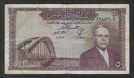 Tunisie  5  Dinars  Gebraucht