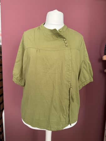 Asiatische Bluse schilfgrün