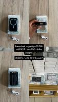 Power bank magnétique 10 000 mAh NEUF – sans fil + 3 câbles
