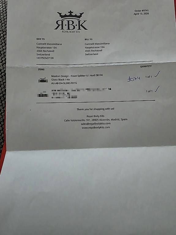 Alle Autoersatzteile: FrontSpoiler audi s8 d4 2013-2015 – Neu und originalverpackt aus Recherswil von Maxc01 3
