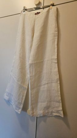 Pantaloni bianchi lino Rinascimento tg.S