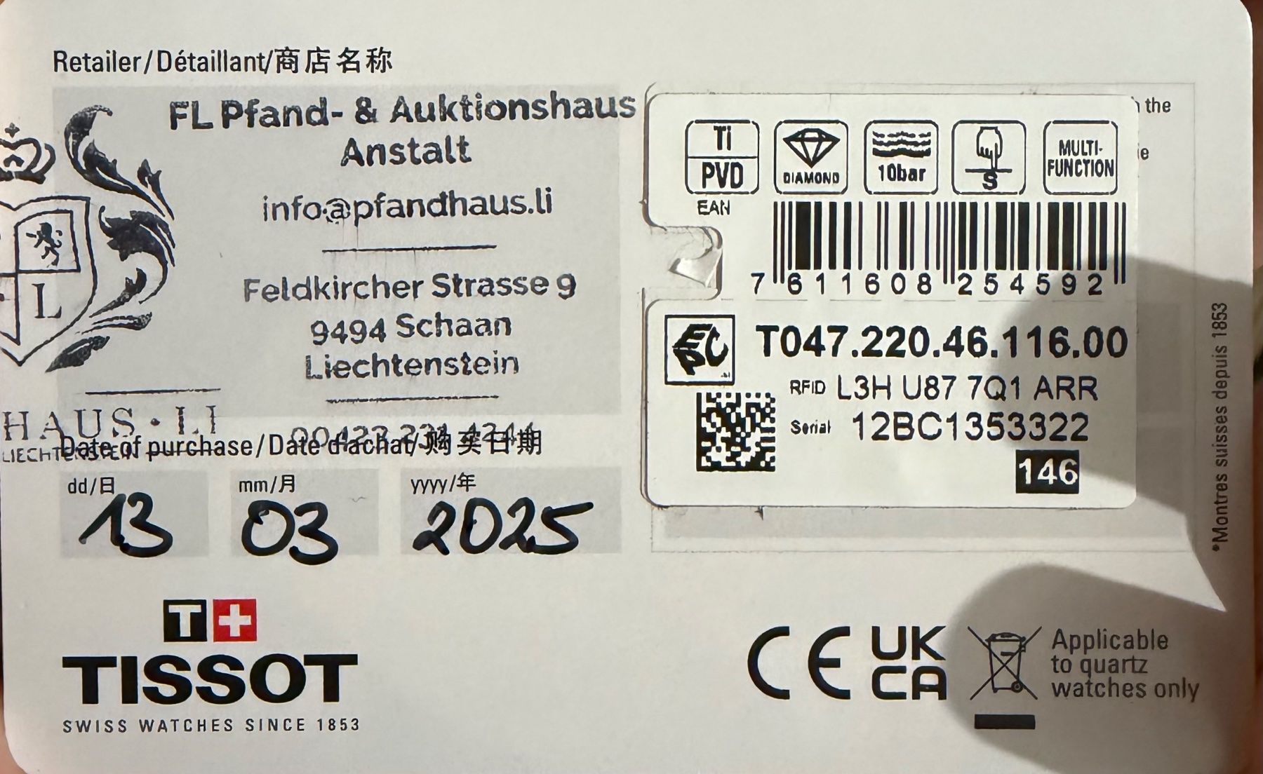 Tissot Orologi: ARMBANDUHR  TISSOT - T-TOUCH II – Nuovo (secondo la descrizione) da Winterthur venduto da Flamingos 9