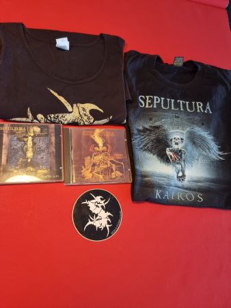 SEPULTURA Autogramme, Tank top, 2CDs, T-Shirt