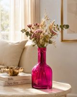 Kleine pinke Glasvase – Dekovase – 8 cm