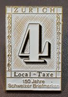 T195 - Pin 150 Jahre Schweizer Briefmarken - Zürich 4 Local