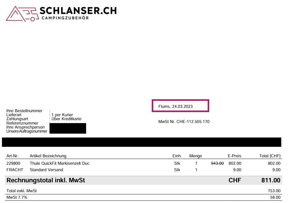 Thule Verande & Tende da sole: Thule QuickFit Markisenzelt - neuwertig – Usato da Murten venduto da adrianat74 1