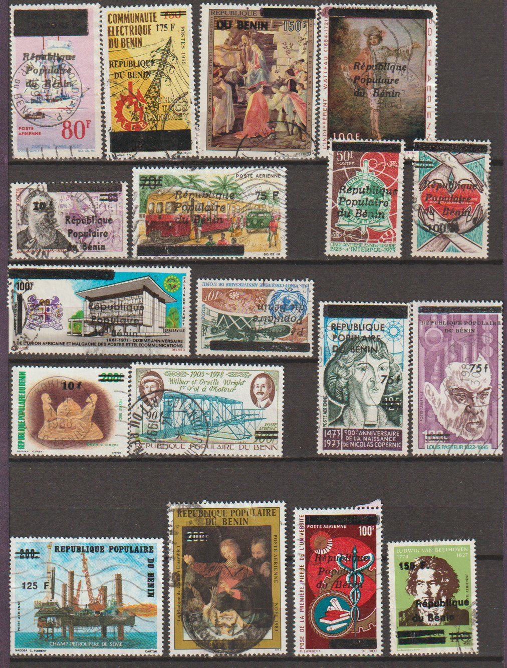 Tutti i francobolli: Bénin divers thèmes 1971-1996 – Usato da Crans-Montana venduto da kira56 1