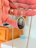 Collier Labradorite naturelle