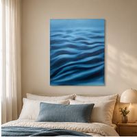 Ocean waves oil painting art hand made 50x70