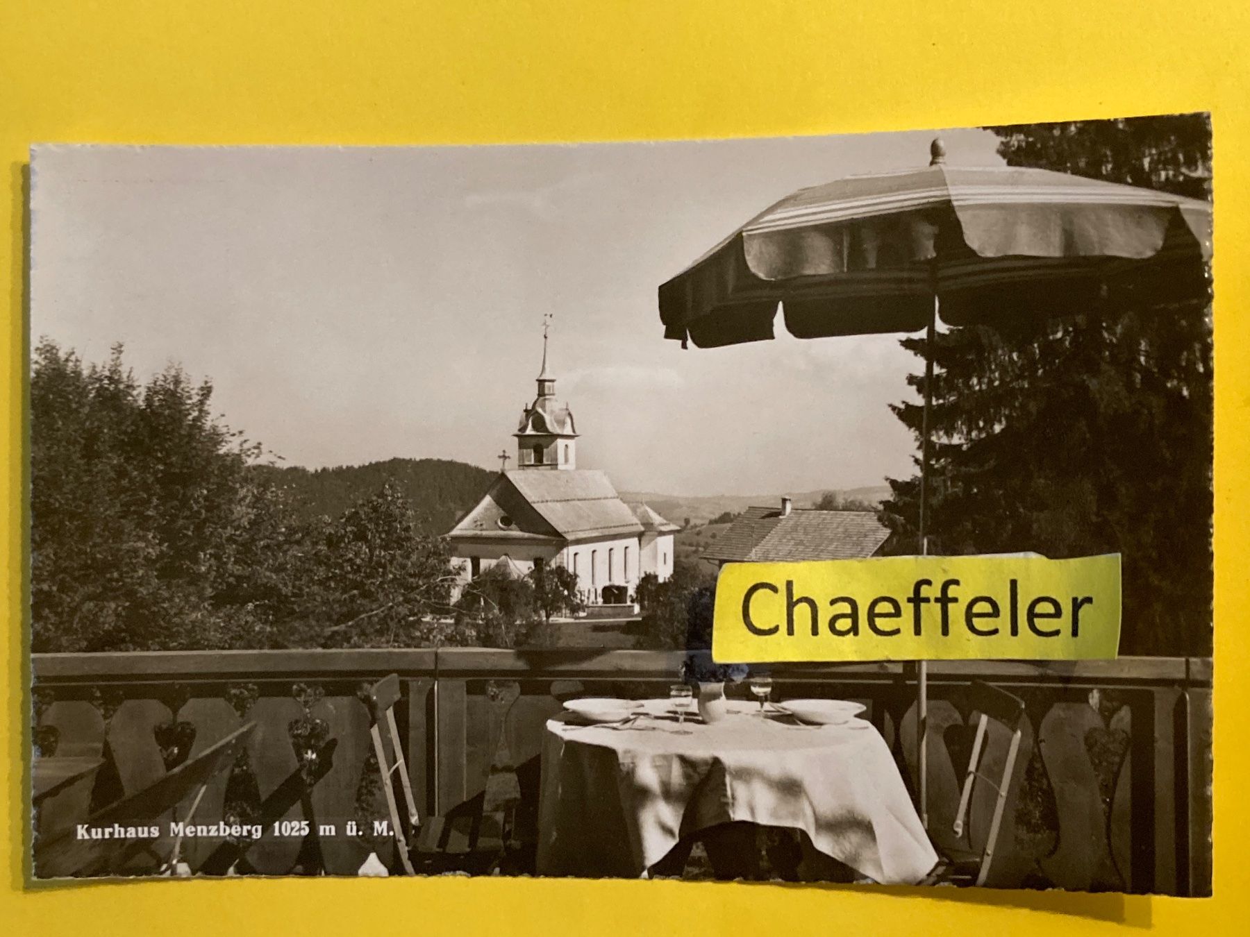 Cartoline postali: Kurhaus Menzberg – Usato da Zürich venduto da Chaeffeler