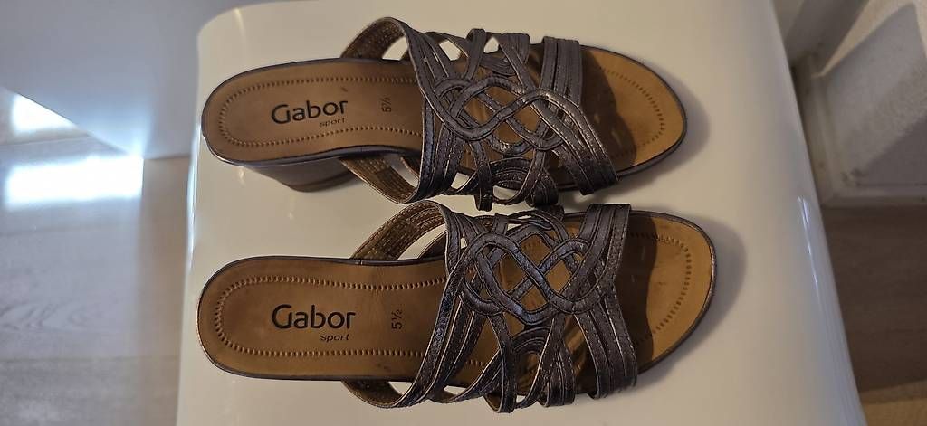 Scarpe da donna: Gabor Pantolette, bronze Leder – Usato da Wolfhausen venduto da LoukAudio 3